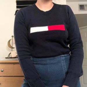 Cropped Tommy Logo sweater